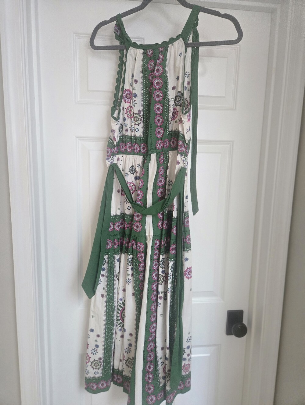 Monsoon Beach Floral Tile Print Maxi Dress (Size Small)
